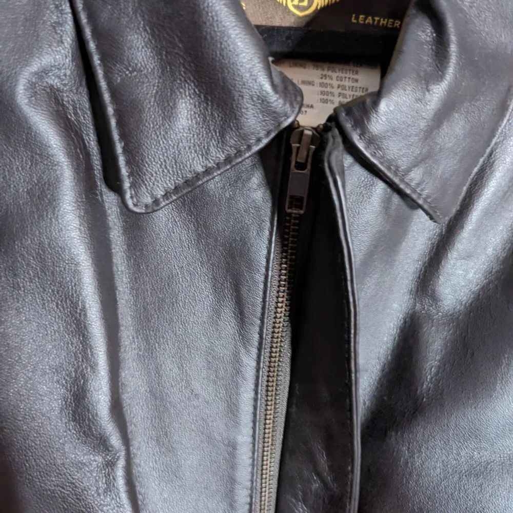 Air Force Landing Leather Men's XL Leather Bomber Jacket - Picture 12 of 16